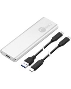SIIG Drive Enclosure - USB 3.1 Type C Host Interface - UASP Support External - Silver - Aluminum