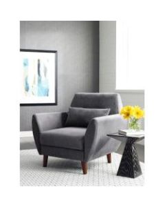 Serta Artesia Collection Arm Chair, Slate Gray/Chestnut