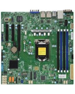 Supermicro X11SCL-F Server Motherboard - Intel Chipset - Socket H4 LGA-1151 - Micro ATX - 128 GB DDR4 SDRAM Maximum RAM - UDIMM, DIMM - 4 x Memory Slots - Gigabit Ethernet - 6 x SATA Interfaces