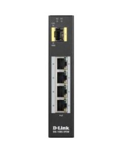 D-Link Industrial Gigabit Unmanaged PoE Switch with SFP Slot - 4 Ports - 2 Layer Supported - Modular - 1 SFP Slots - Optical Fiber, Twisted Pair - Wall Mountable, DIN Rail Mountable