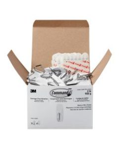 Command Medium Wire Hook, Damage-Free, White, Pack of 35 Hooks, 20 Pairs of Strips