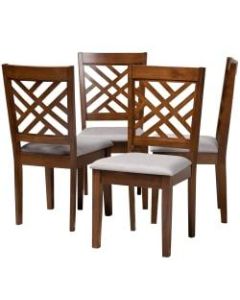 Baxton Studio 9881 Dining Chairs, Gray, Set Of 4 Chairs