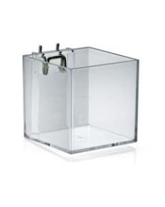Azar Displays Cube Bins, Small Size, Clear, Pack Of 4