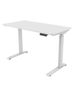 FlexiSpot E9 Quick-Install Metal Electric Height-Adjustable Standing Desk, 48-5/8inH x 48inW x 24inD, White
