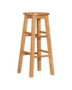 Linon Home Decor Products Elmore Round Bar Stool, Natural