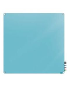 Ghent Harmony Magnetic Glass Unframed Dry-Erase Whiteboard, 48in x 48in, Blue