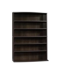 Sauder Beginnings Multimedia 5-Shelf Storage Tower, 40-3/4inH x 29-1/2inW x 9-3/8inD, Cinnamon Cherry
