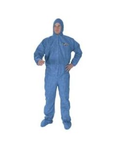 Kimberly-Clark Professional A60 Hooded And Booted Coveralls With Elastic Wrists, 3XL, Blue, Pack Of 20