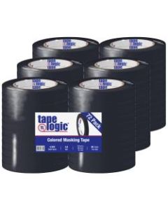 Tape Logic Color Masking Tape, 3in Core, 0.5in x 180ft, Black, Case Of 72