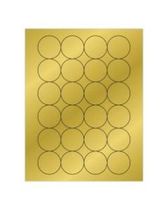 Office Depot Brand Foil Circle Laser Labels, LL218GD, 1-11/16in, Gold, Pack Of 2,400 Labels