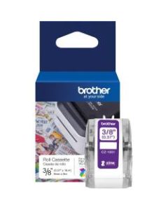 Brother Genuine CZ-1001 3/8in (0.37in) 9mm wide x 16.4 ft. (5 m) long label roll featuring ZINK Zero Ink technology - 3/8in - Zero Ink (ZINK) - 1 Each