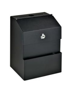 Mail Boss Comment/Suggestion Box, 9-1/2inH x 7inW x 6inD, Black