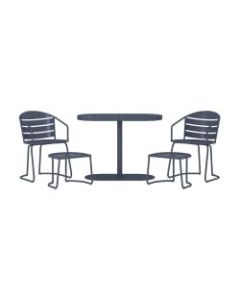 COSCO Bridgeport 5-Piece Outdoor Patio Bistro Set, Gray