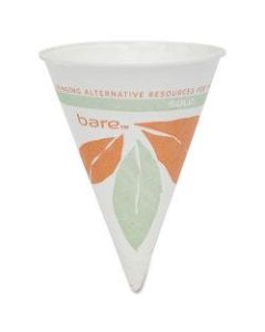 Solo Bare Dry Wax Paper Cone Cups, 4 Oz., White, Pack Of 200