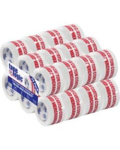 Tape Logic Mixed Merchandise Preprinted Carton Sealing Tape, 3in Core, 3in x 110 Yd., Red/White, Pack Of 24