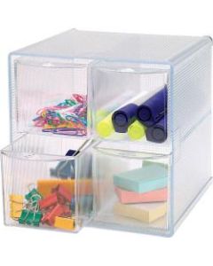 Sparco 4-Drawer Storage Organizer, 6inH x 6inW x 7 5/16inD, Clear