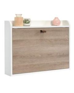 Sauder Anda Norr 25inW Wall Mount Desk, White/Sky Oak