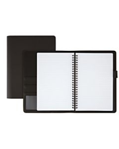 Office Depot Brand Premium Folio Notebook, Junior, 5 1/2in x 8 1/2in, 1 Subject, Narrow Ruled, 120 Pages (60 Sheets), Black