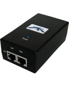 Ubiquiti POE-24-12W Power over Ethernet Injector - 120 V AC, 230 V AC Input - 24 V DC, 500 mA Output - 1 x Ethernet Input Port(s) - 1 x Ethernet Output Port(s) - 12 W