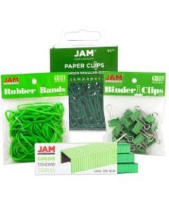 JAM Paper 4-Piece Desk Supply Kit, Green