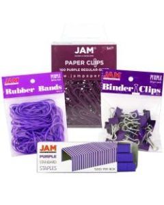 JAM Paper 4-Piece Desk Supply Kit, Purple