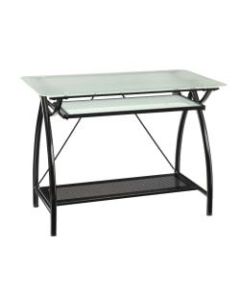 Office Star Newport 40inW Computer Desk, Clear/Black