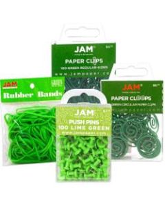 JAM Paper 4-Piece Office Set, Green