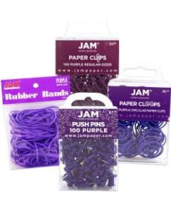 JAM Paper 4-Piece Office Set, Purple