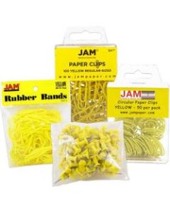 JAM Paper 4-Piece Office Set, Yellow