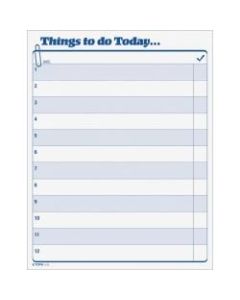 TOPS Things To Do Today Pad - 100 Sheet(s) - 11in x 8 1/2in Sheet Size - White Sheet(s) - Blue Print Color - 100 / Pad