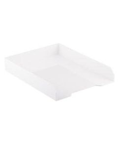 JAM Paper Stackable Paper Tray, 2inH x 9-3/4inW x 12-1/2inD, White