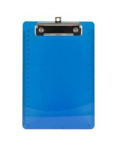 JAM Paper Plastic Mini Clipboard, 6in x 9in, Blue