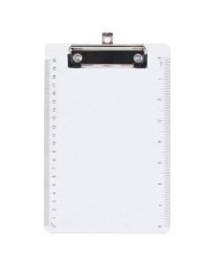 JAM Paper Plastic Mini Clipboard, 6in x 9in, Clear