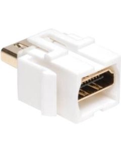 Tripp Lite HDMI Keystone Jack , Snap-in Insert Module (F/F) - 1 x HDMI Female Digital Audio/Video - 1 x HDMI Female Digital Audio/Video - Gold Connector - White