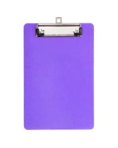 JAM Paper Plastic Mini Clipboard, 6in x 9in, Purple