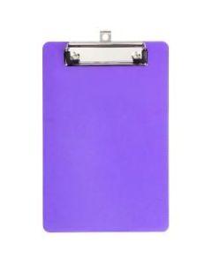 JAM Paper Plastic Mini Clipboard, 6in x 9in, Purple