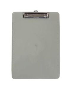 JAM Paper Plastic Clipboard with Metal Clip, 9in x 13in, Smoke
