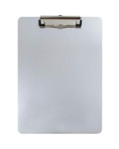 JAM Paper Aluminum Clipboard, 9in x 12-1/2in, Silver