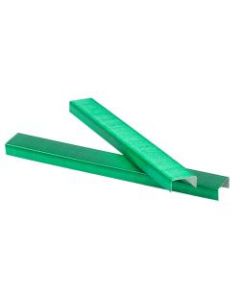 JAM Paper Standard Staples, 1/2in Full Strip, Green, Box Of 5,000 Staples