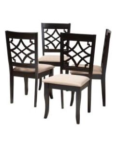 Baxton Studio 9727 Dining Chairs, Sand, Set Of 4 Chairs