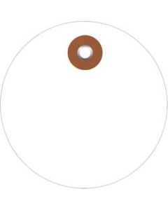 Office Depot Brand Plastic Circle Tags, 3in, White, Pack Of 100