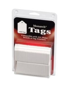 Monarch Stringless White Tags - 1.13in Length x 1.75in Width - Rectangular - 1000 / Pack - Paper - White