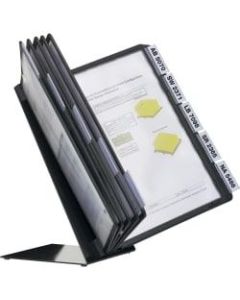 VARIO Desk Unit 10 - Support Letter 8.50in x 11in Media - Sturdy, Rugged, Anti-glare - Black - Metal Base, Polypropylene Sleeve - 6 / Carton