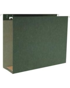 Business Source 1/5 Tab Cut Letter Recycled Hanging Folder - 8 1/2in x 11in - 3in Expansion - Standard Green - 10% - 25 / Box