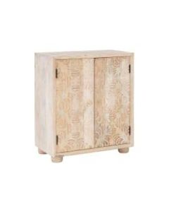 Powell Hansen 2-Door Cabinet, 32inH x 30-1/2inW x 15-3/4inD, Natural