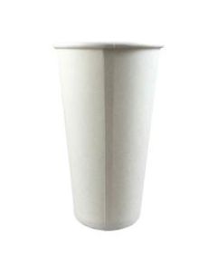 Generic Paper Cups Disposable Hot Cups, 20 Oz, White, Case Of 1,000