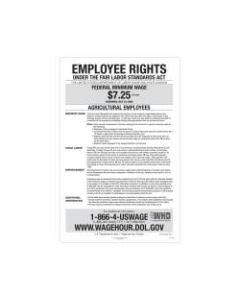 ComplyRight Federal Specialty Posters, Agricultural Minimum Wage, English, 11in x 17in