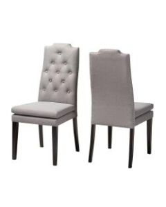 Baxton Studio Armand Chairs, Gray, Set Of 2 Chairs