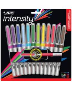 BIC Mark-It Ultra Fine Point Color Coll. Markers, Ultra-Fine Point, Assorted Colors, Set Of 12 Markers