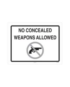 ComplyRight Federal Specialty Posters, No Concealed Weapons Allowed, English, 8 1/2in x 11in